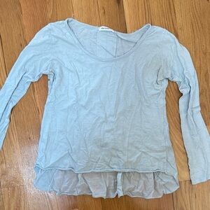Light Blue Long Sleeve Women's Top